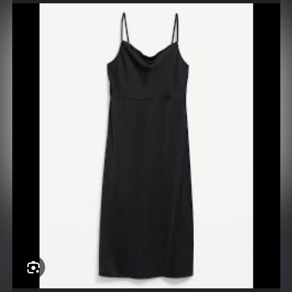 Cowl-Neck Satin Midi Slip Dress